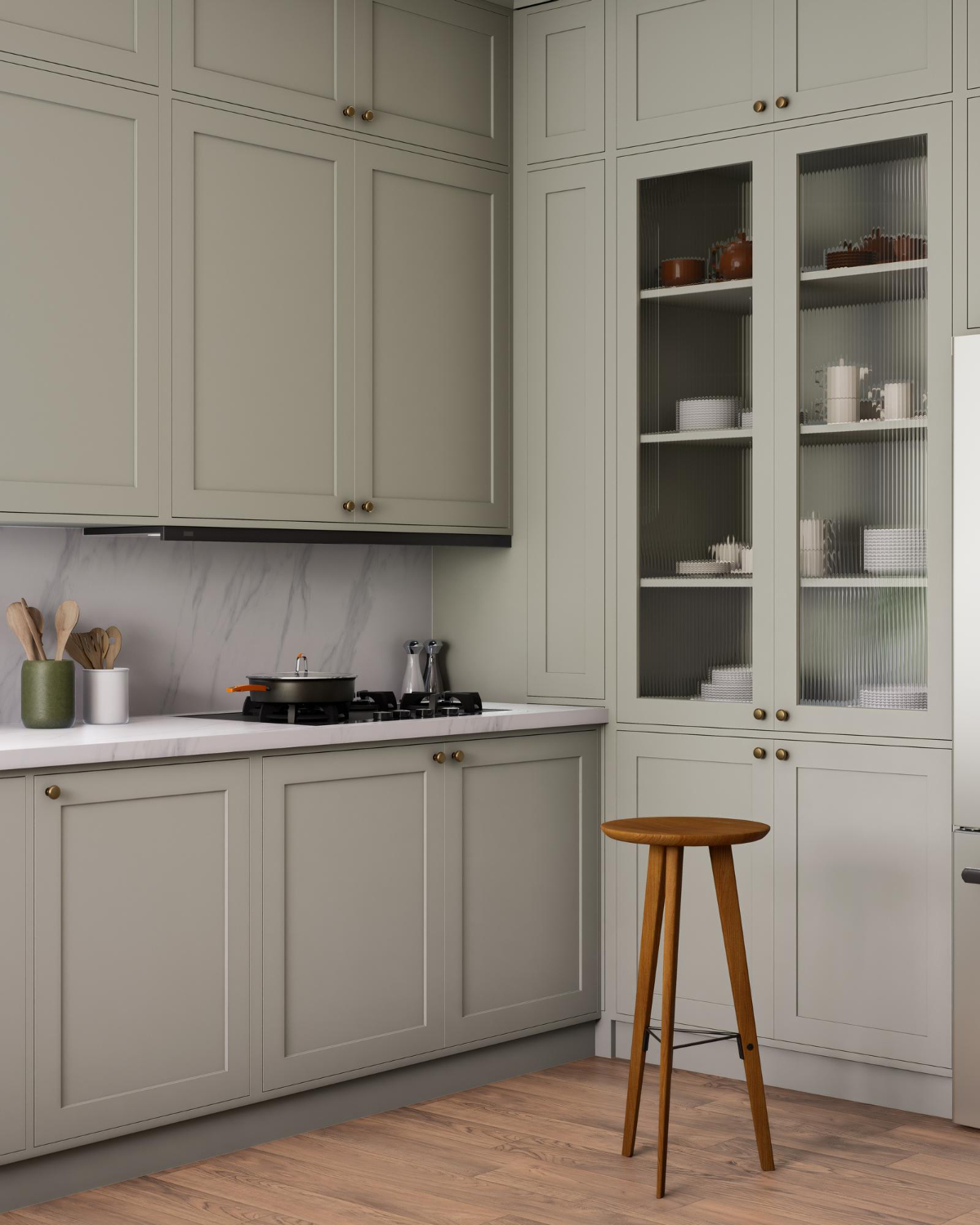 kitchen cabinets freshly painted by sland Charleston Painting